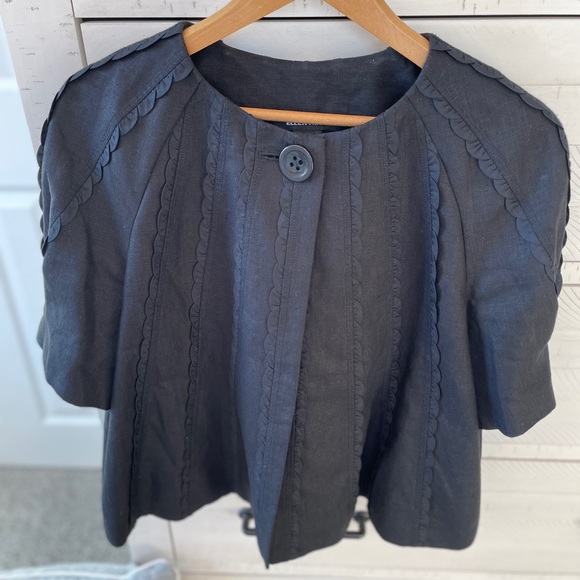 Ellen Tracy black swing cropped jacket, size 6 - Picture 1 of 10